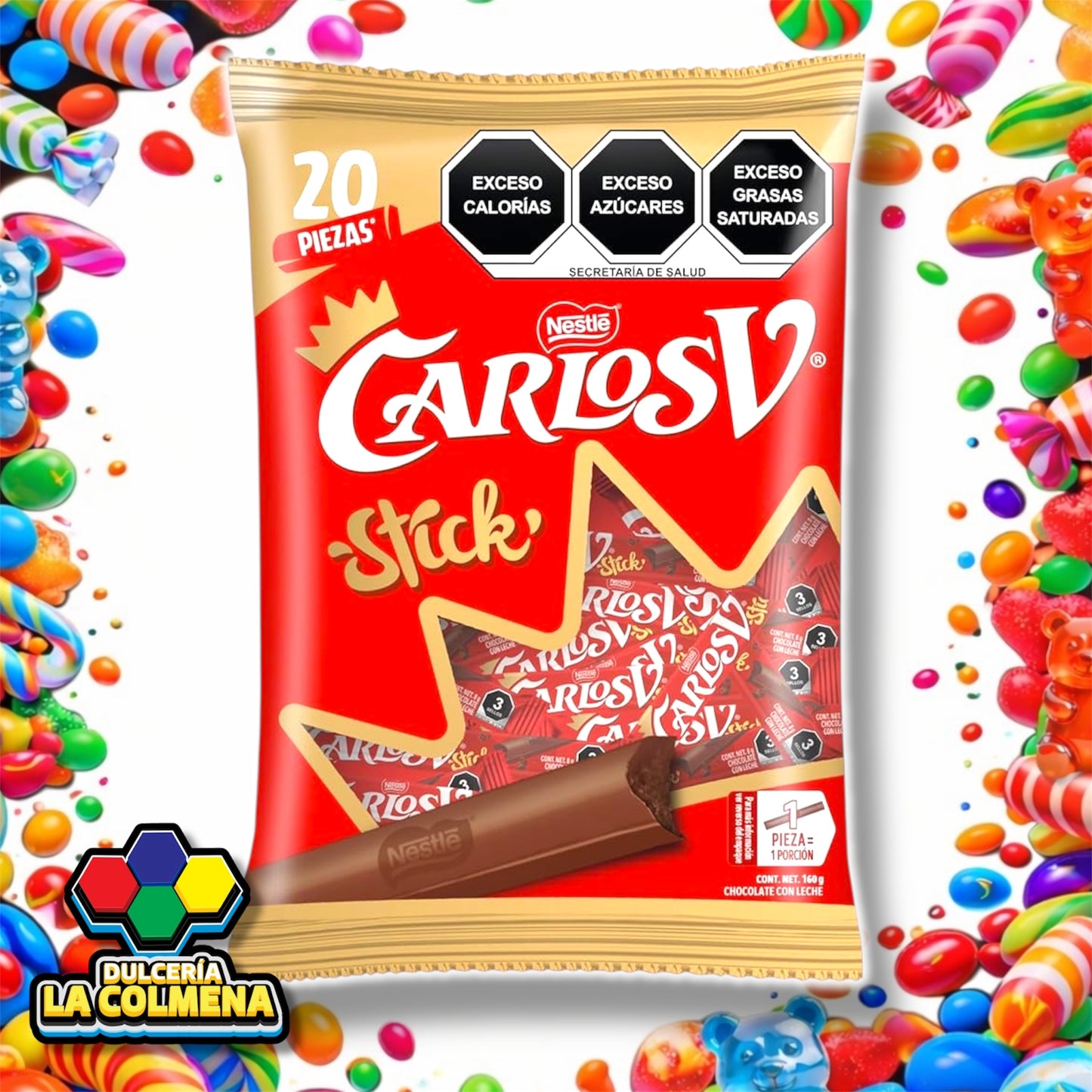 Carlos V Stick 20 piezas