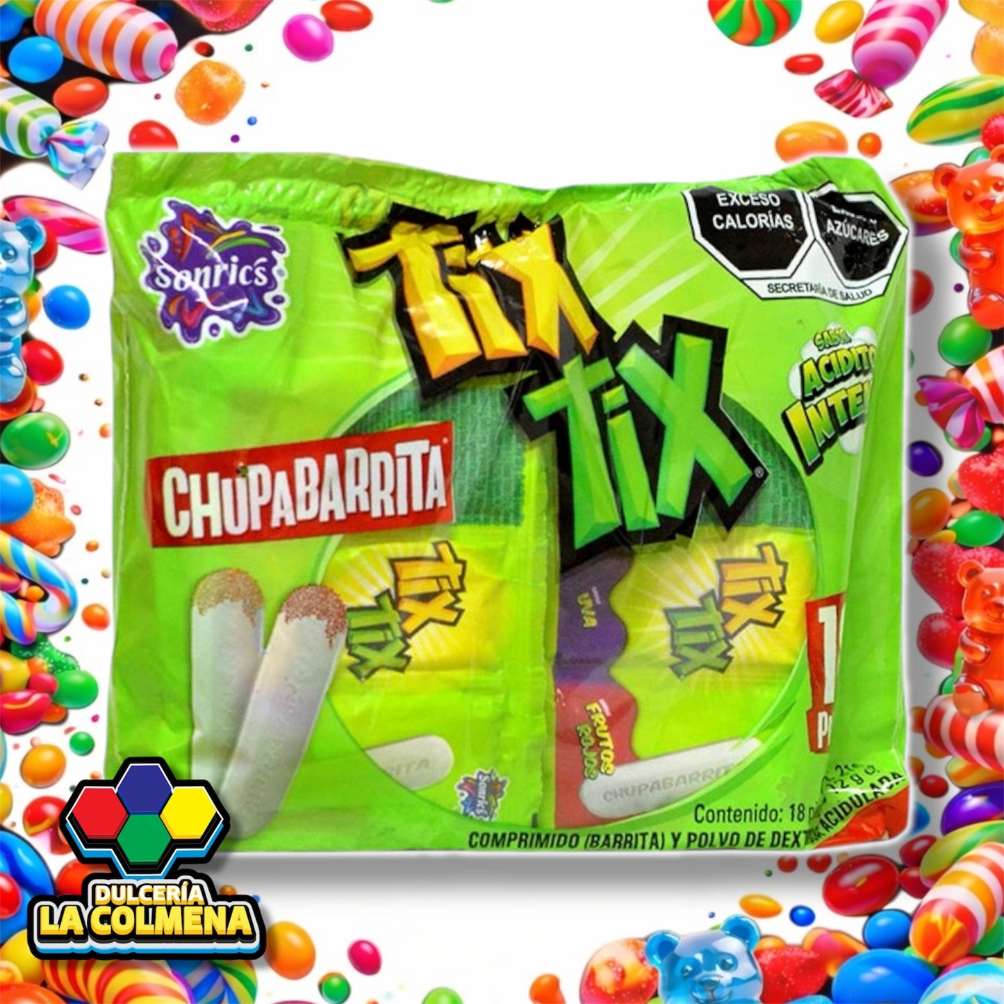 Tix Tix chupabarrita 18 piezas