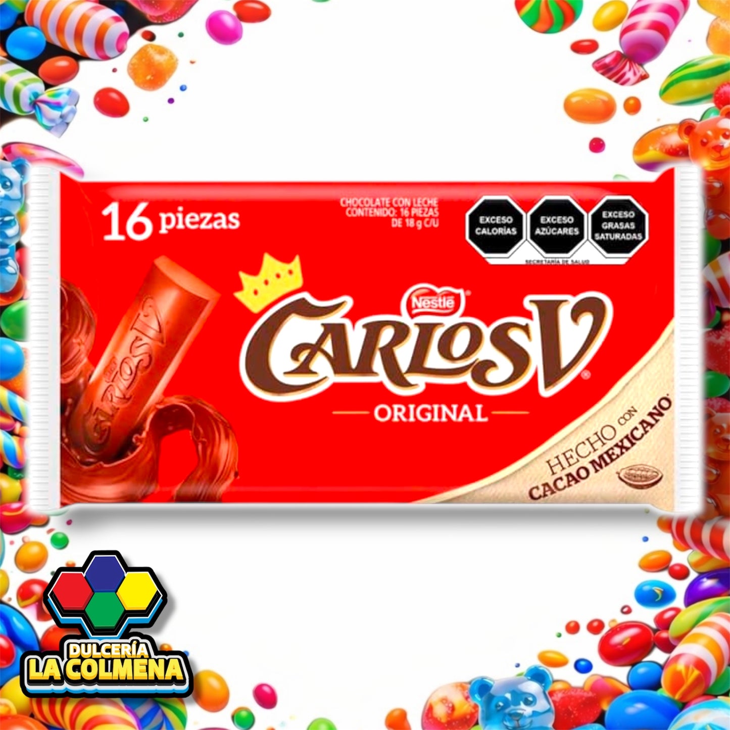 Chocolate Carlos V Original 16 piezas