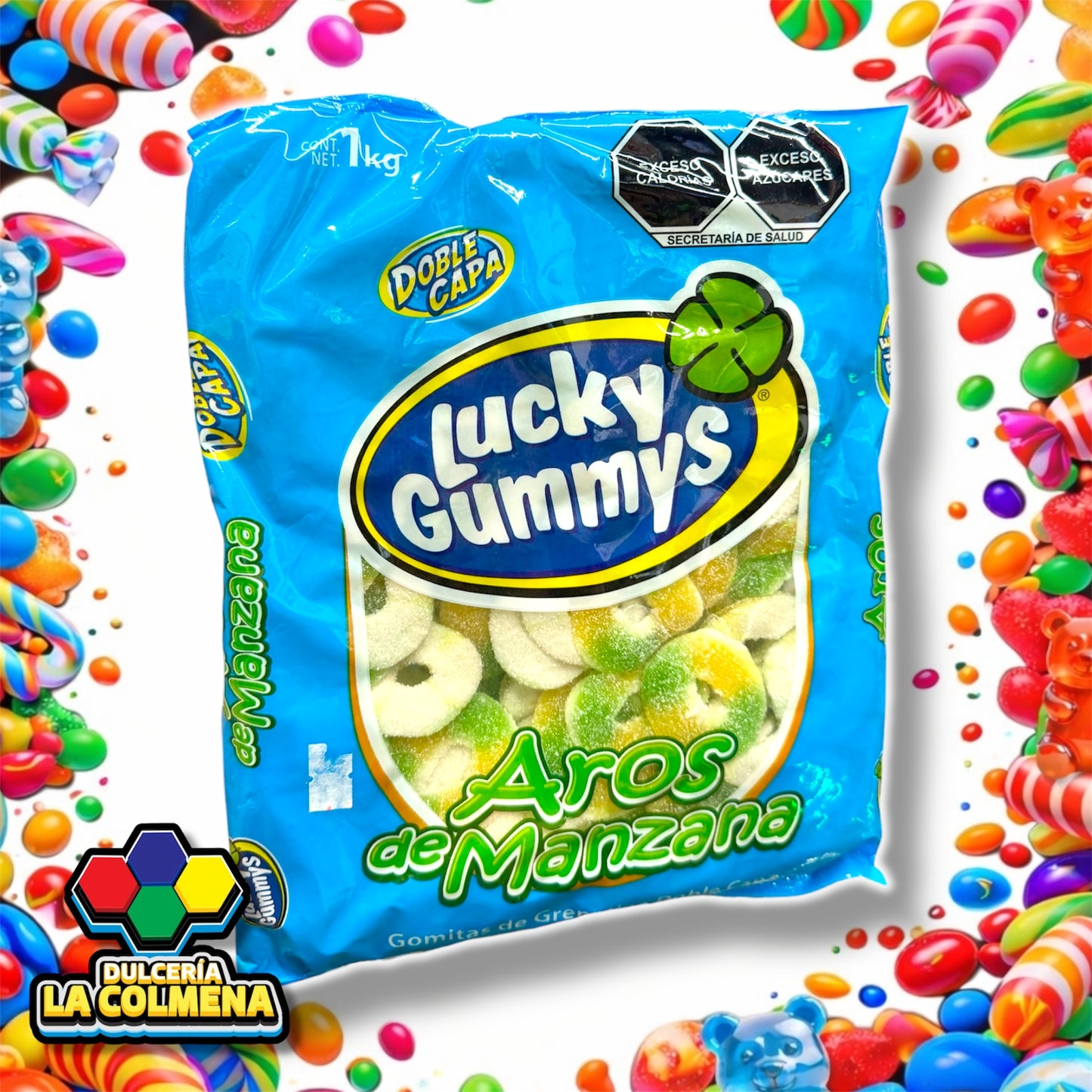 Aros de Manzana Lucky Gummys 1 kg