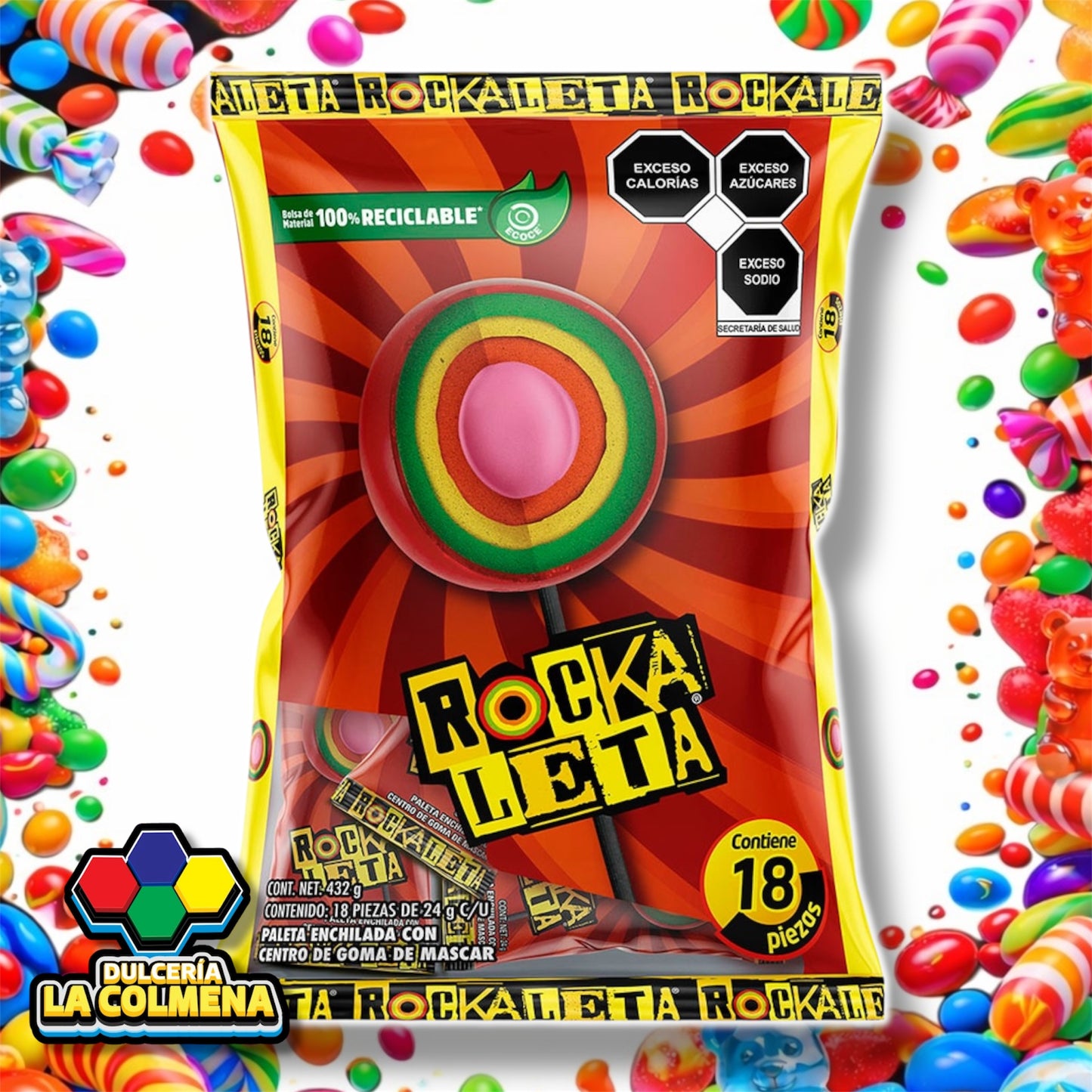 Paleta Rockaleta 18 piezas