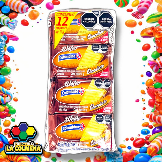 Galleta Wafer Chocolate 12 piezas