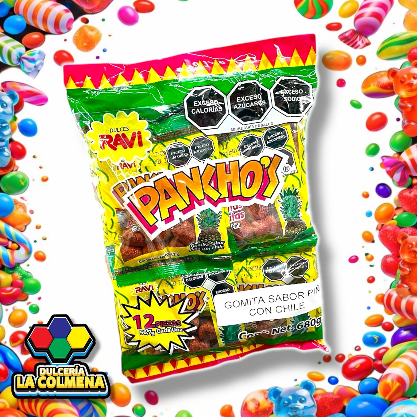 Panchos Piña Ravi 12 piezas
