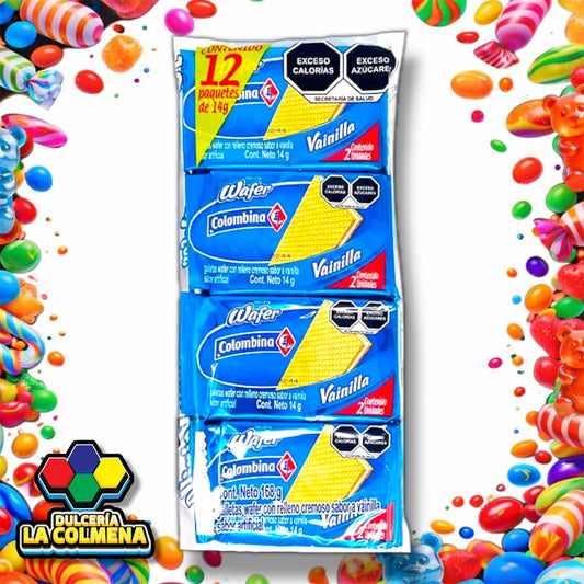 Galleta Wafer Vainilla 12 piezas