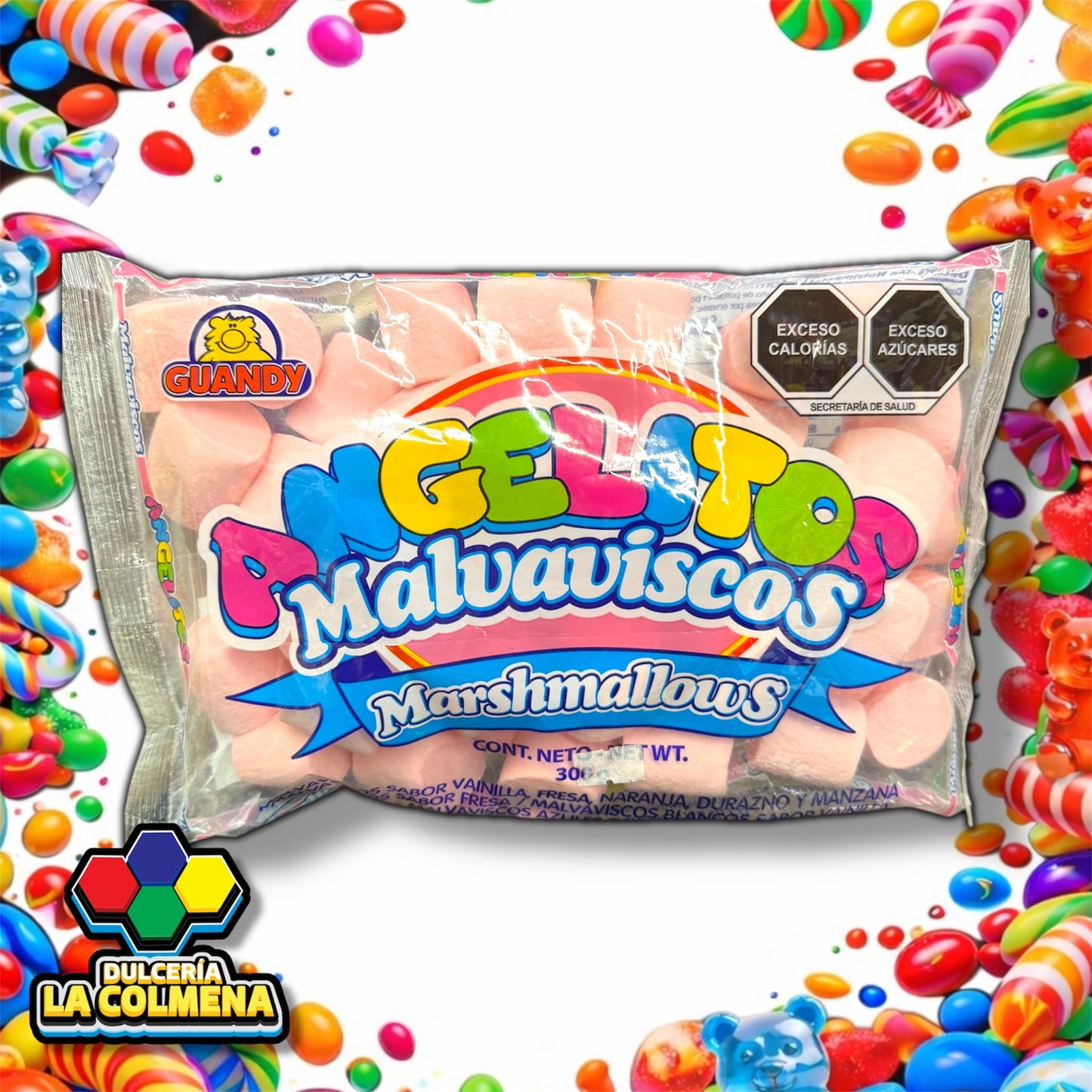Malvavisco Angelitos Mediano Rosa 300 gr