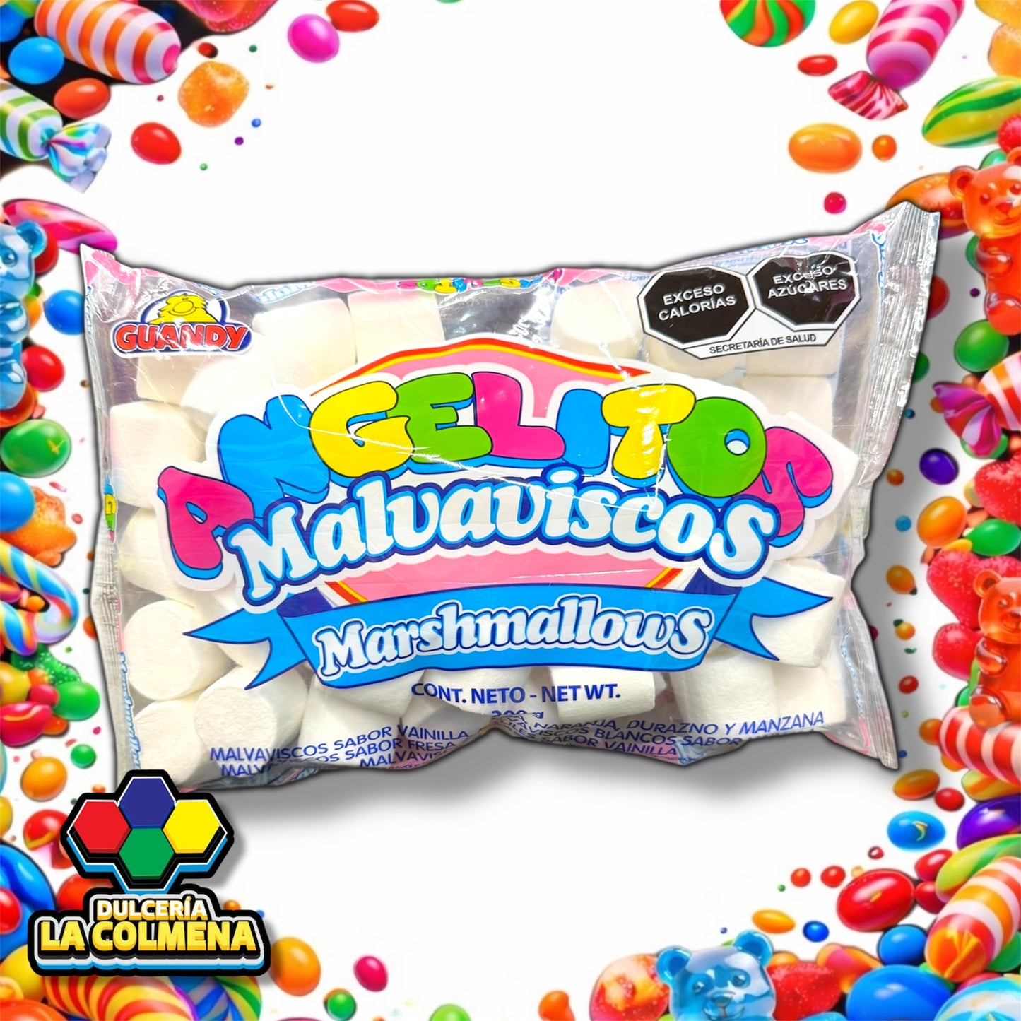 Malvavisco Angelitos Mediano Blanco 300 gr