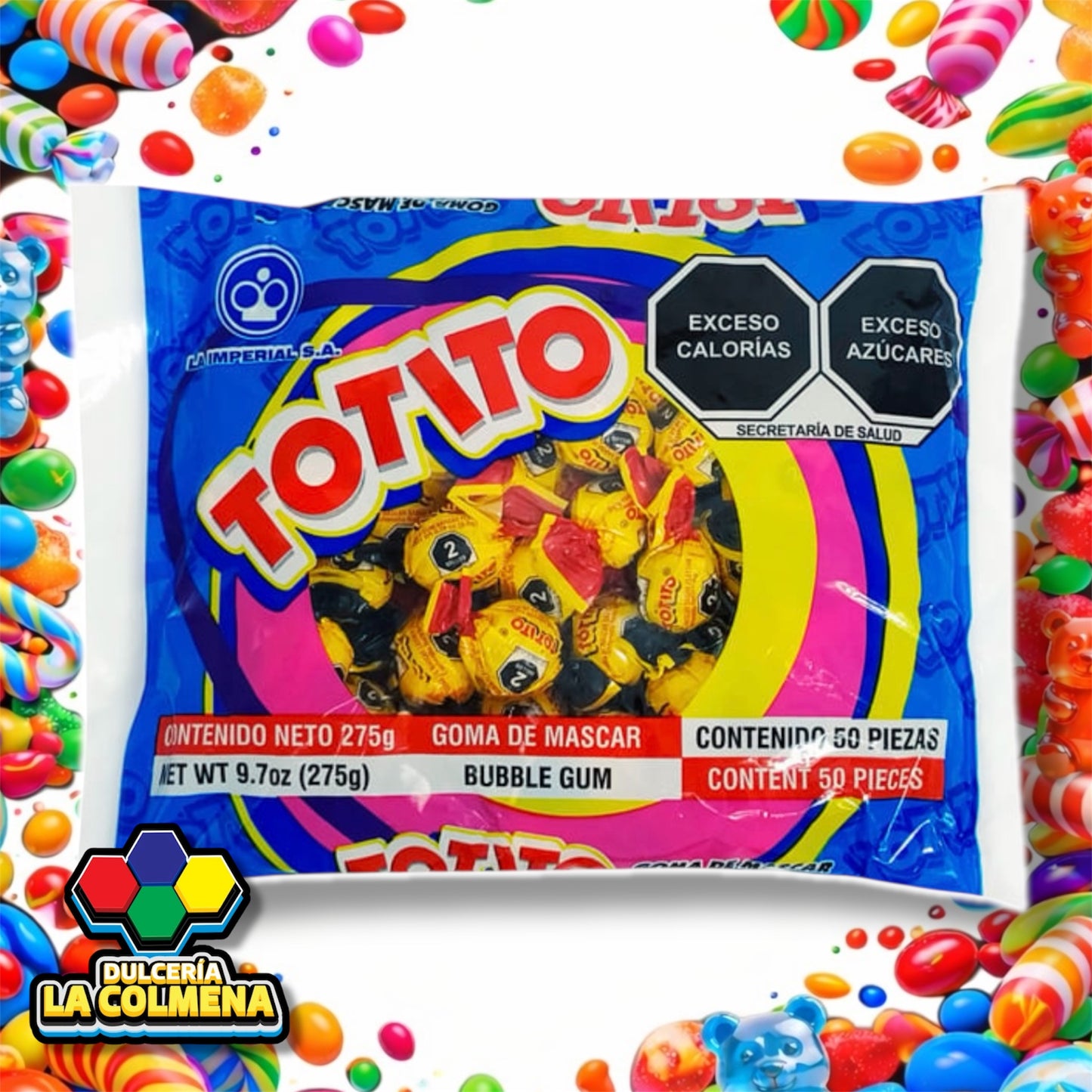 Chicle Totito plátano 50 piezas