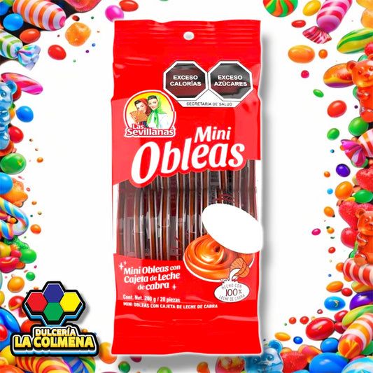 Mini Obleas con cajeta 20 piezas
