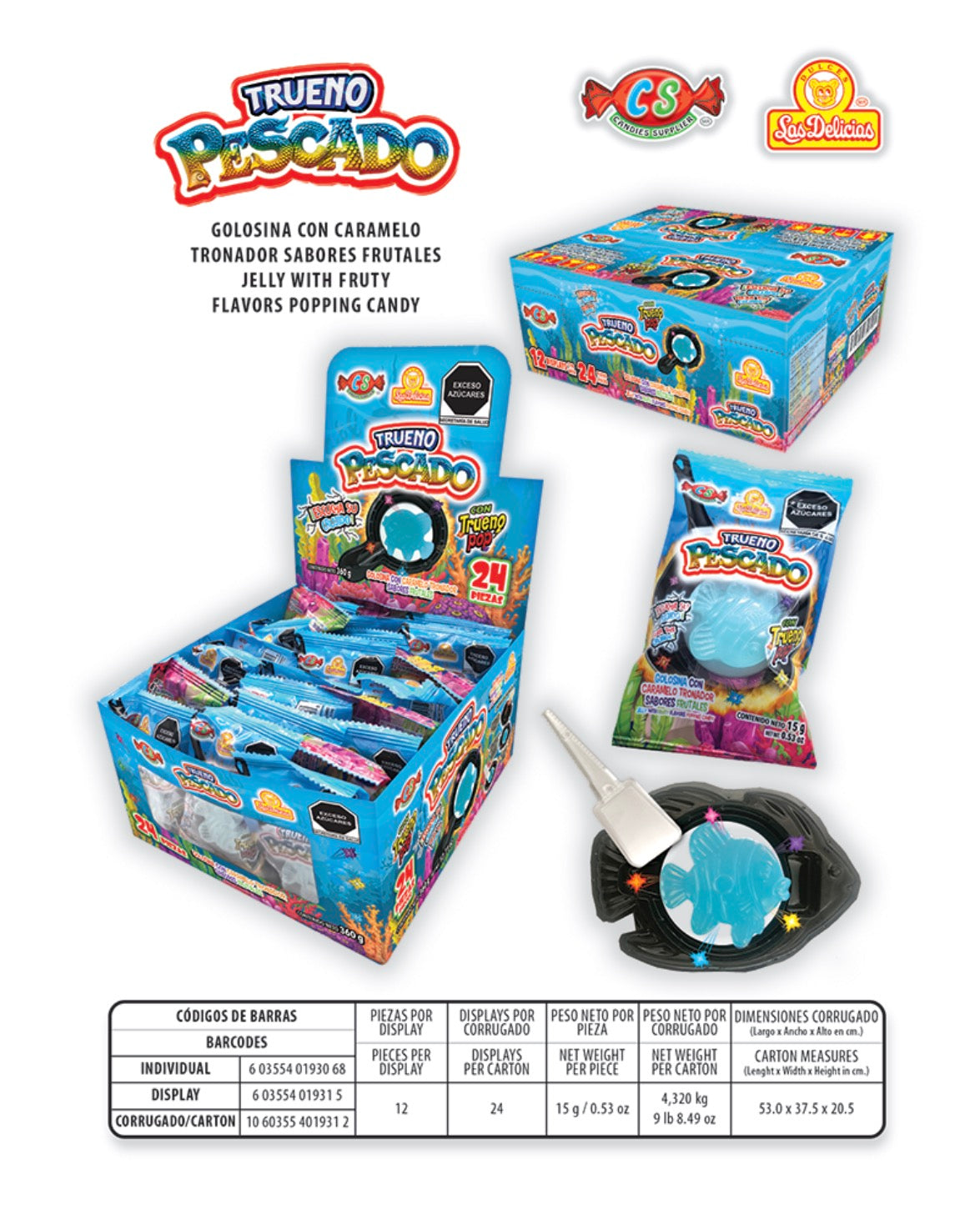 Trueno Pescado Las Delicias 24 piezas