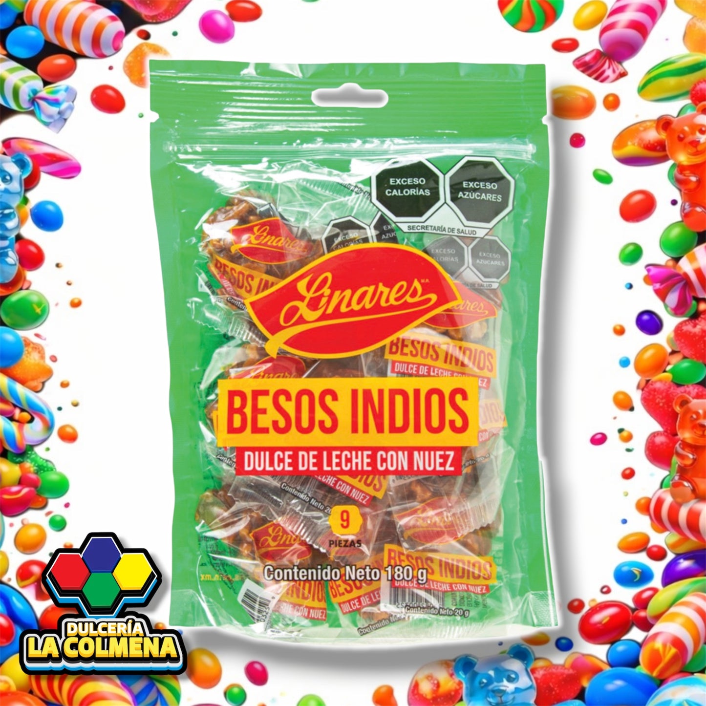 Besos Indios Linares 9 piezas
