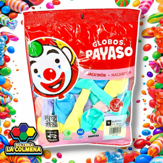 Globo Surtido Macarrón 9 pulgadas 50 piezas