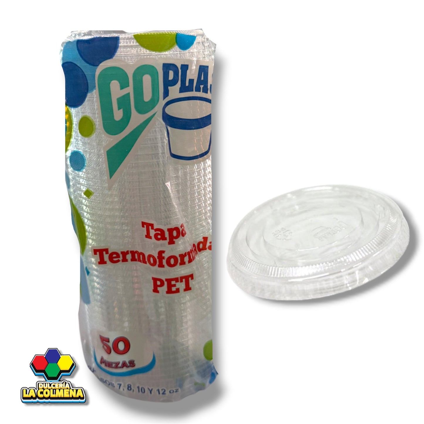 Tapa Goplas para vaso 7 y 10 onzas 50 piezas
