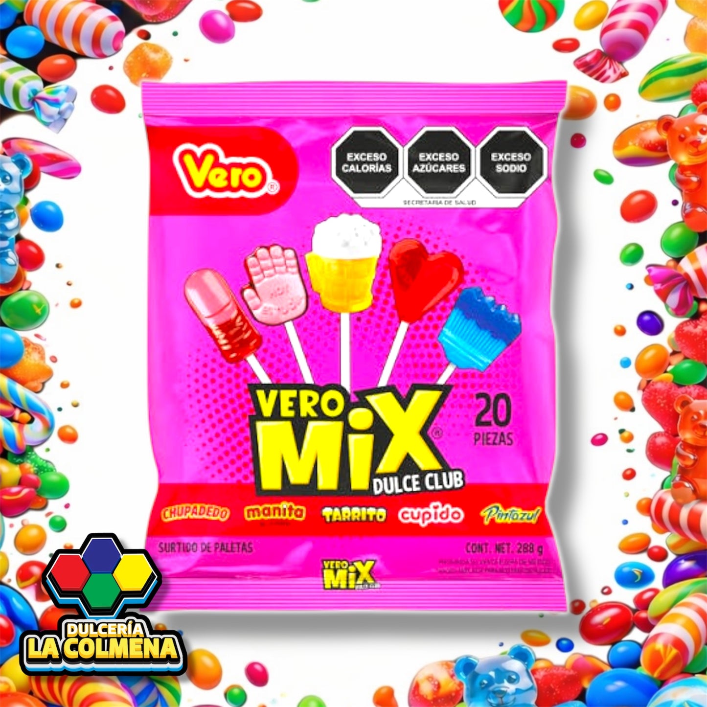 Mix Paletas Vero Dulce 20 piezas
