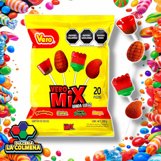 Mix de Paletas Vero Fuego 20 piezas