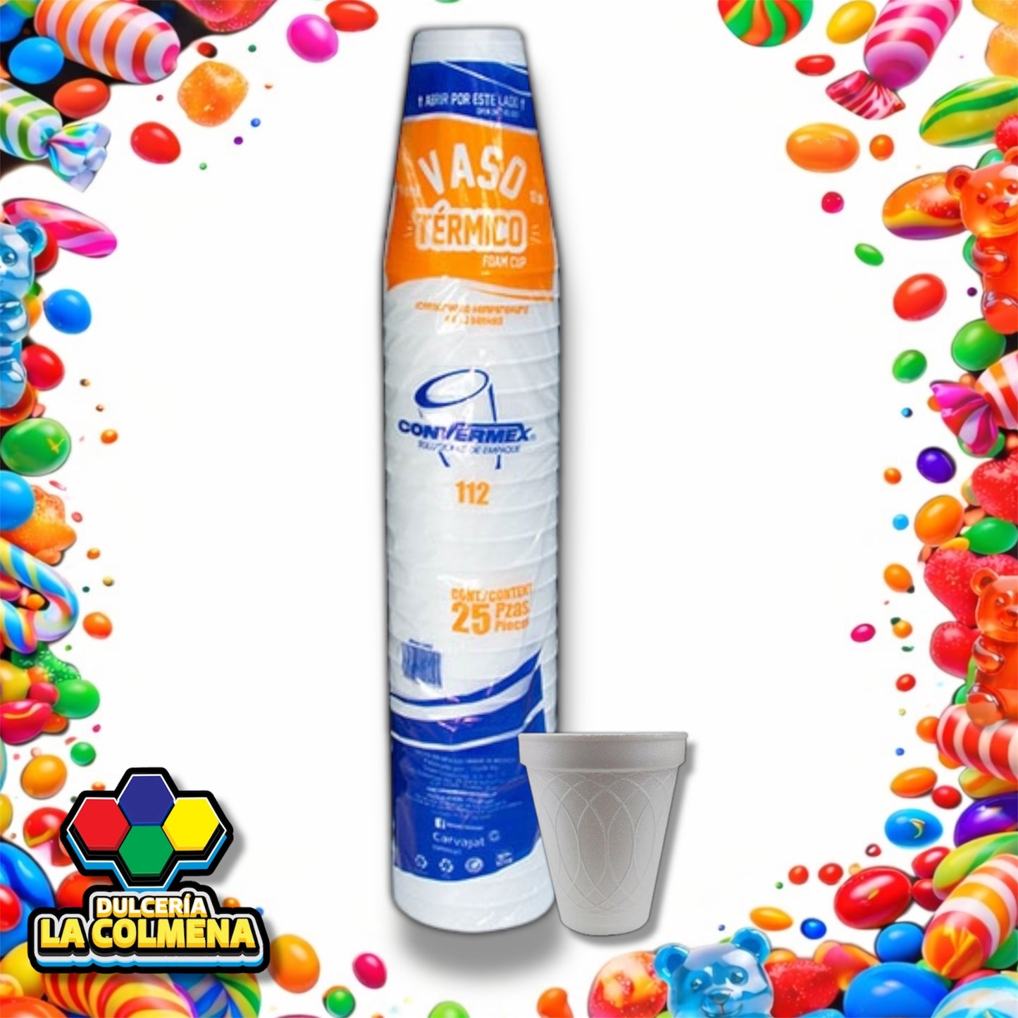 Vaso Térmico 112 Convermex 25 piezas