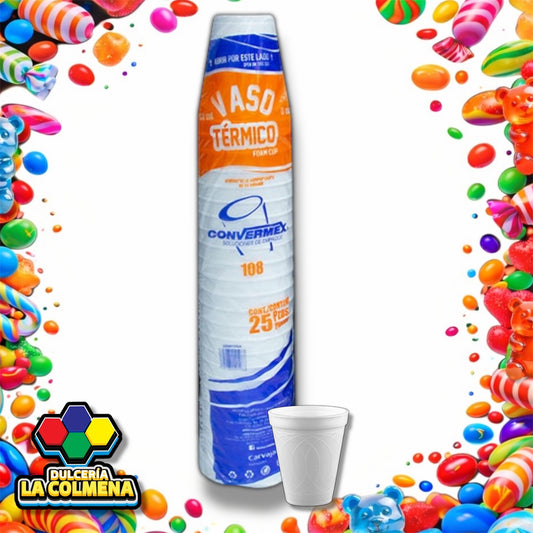 Vaso Térmico 108 Convermex 25 piezas